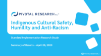 Cover of the research study results, prepared by Pivotal Research